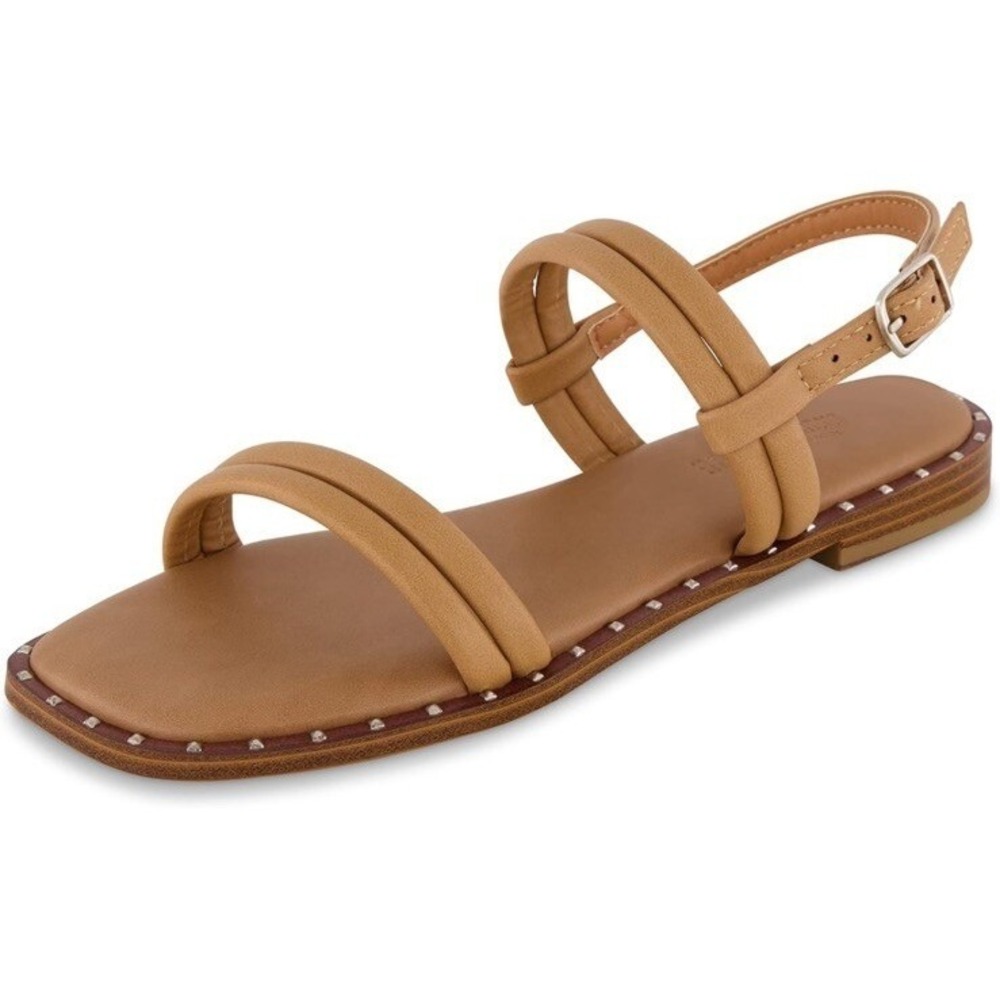Cushionaire Women's 8.5 Virgo Studded Sandals Memory Foam Comfort Shoes NWOB
